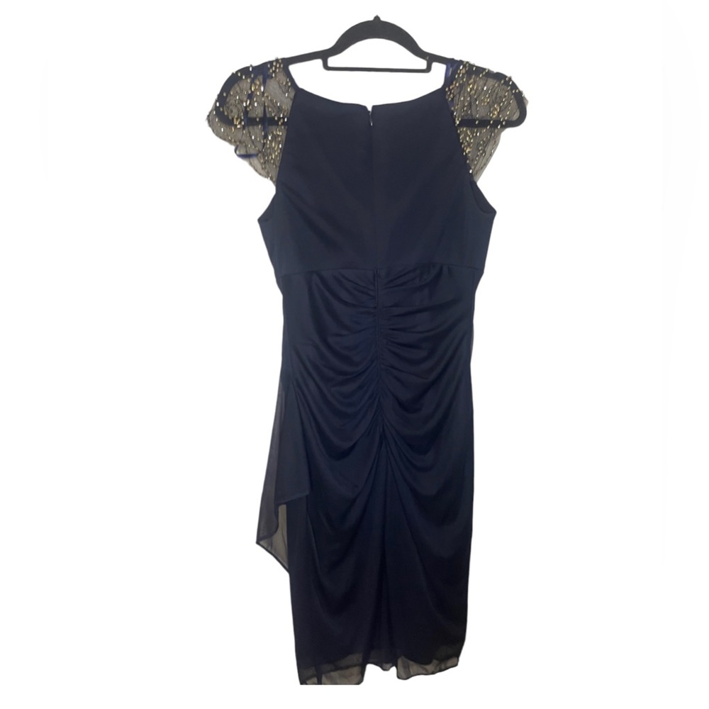 dj jaz navy blue dress DJ Jaz Womens High-Low V Neck Sleeveless Evening Gown, Color: Navy